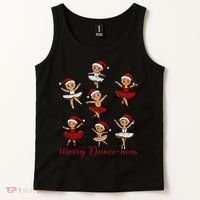 Merry Dancemas Gingerbread Dancer Ballet Christmas Tank Top thumb 2