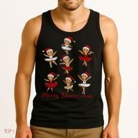 Merry Dancemas Gingerbread Dancer Ballet Christmas Tank Top thumb 3