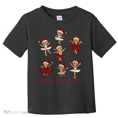 Merry Dancemas Gingerbread Dancer Ballet Christmas Toddler T-Shirt