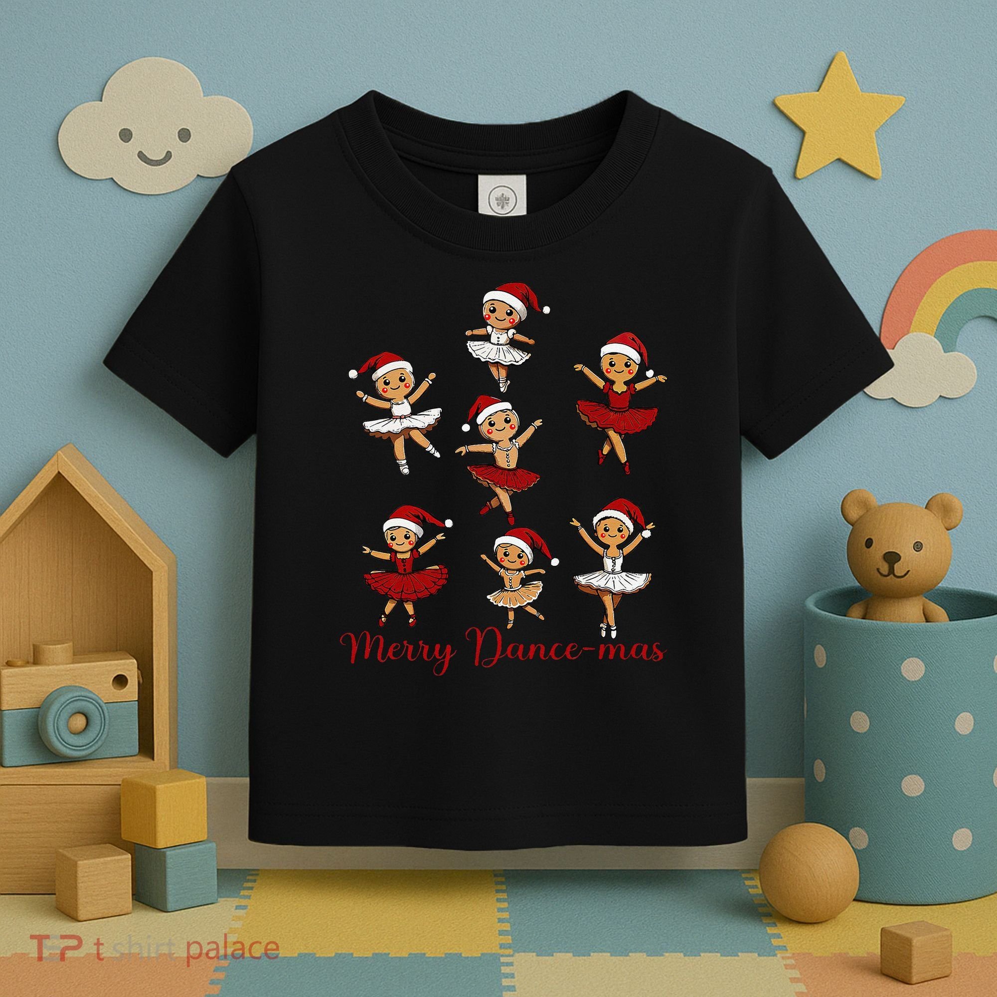 Merry Dancemas Gingerbread Dancer Ballet Christmas Toddler T-Shirt