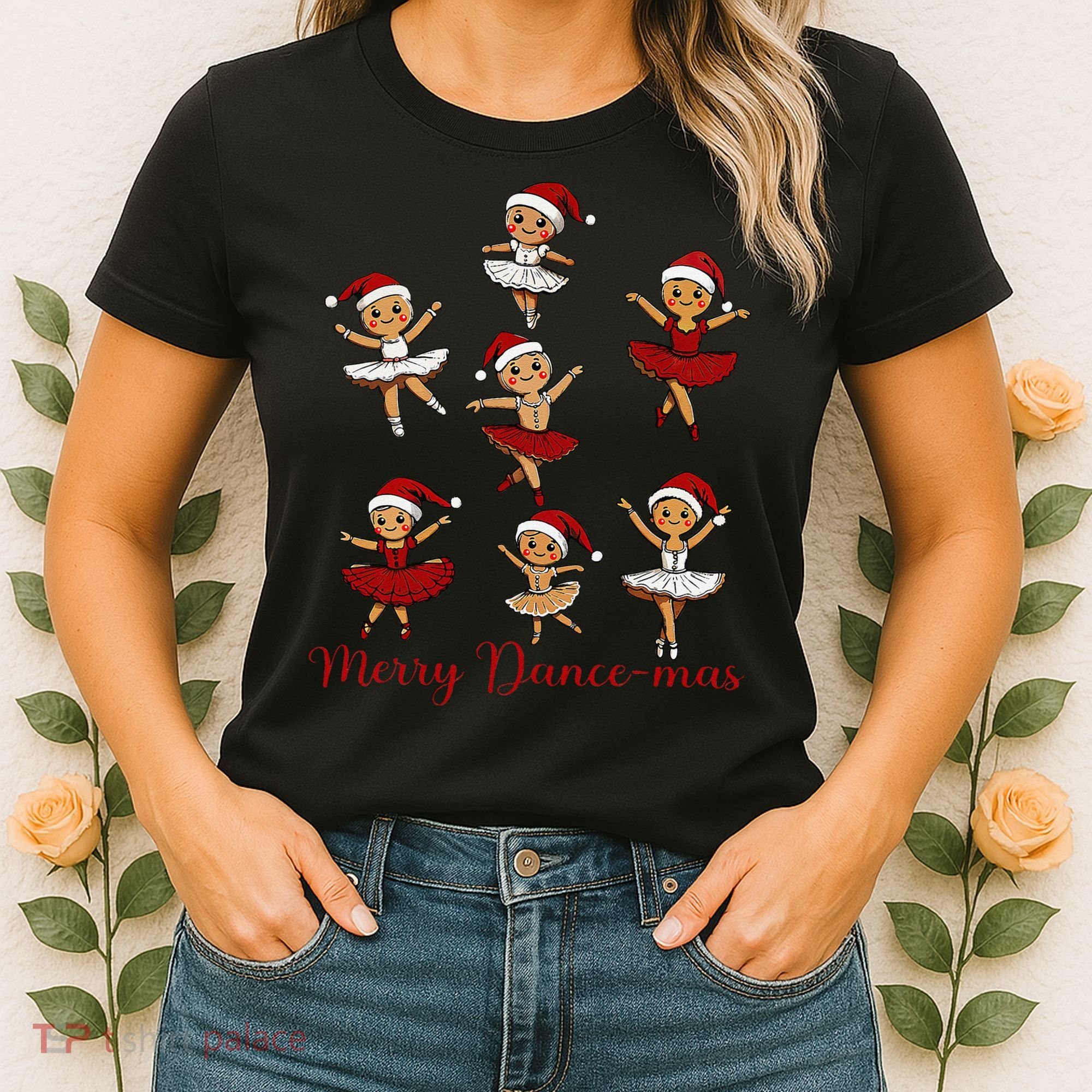 Merry Dancemas Gingerbread Dancer Ballet Christmas Women's T-Shirt
