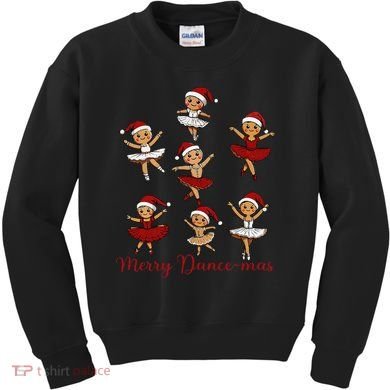 Merry Dancemas Gingerbread Dancer Ballet Christmas Kids Sweatshirt