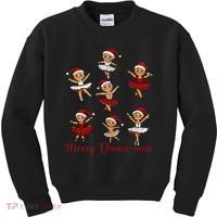 Merry Dancemas Gingerbread Dancer Ballet Christmas Kids Sweatshirt thumb 0