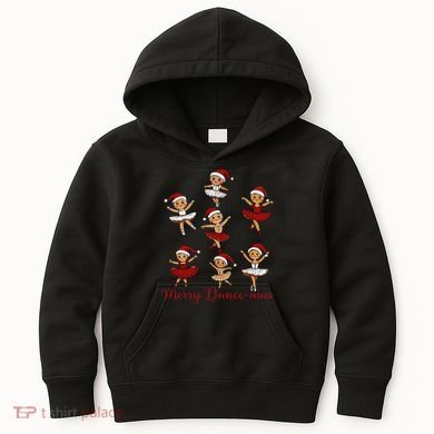 Merry Dancemas Gingerbread Dancer Ballet Christmas Kids Hoodie