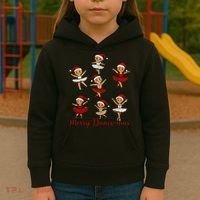 Merry Dancemas Gingerbread Dancer Ballet Christmas Kids Hoodie thumb 3