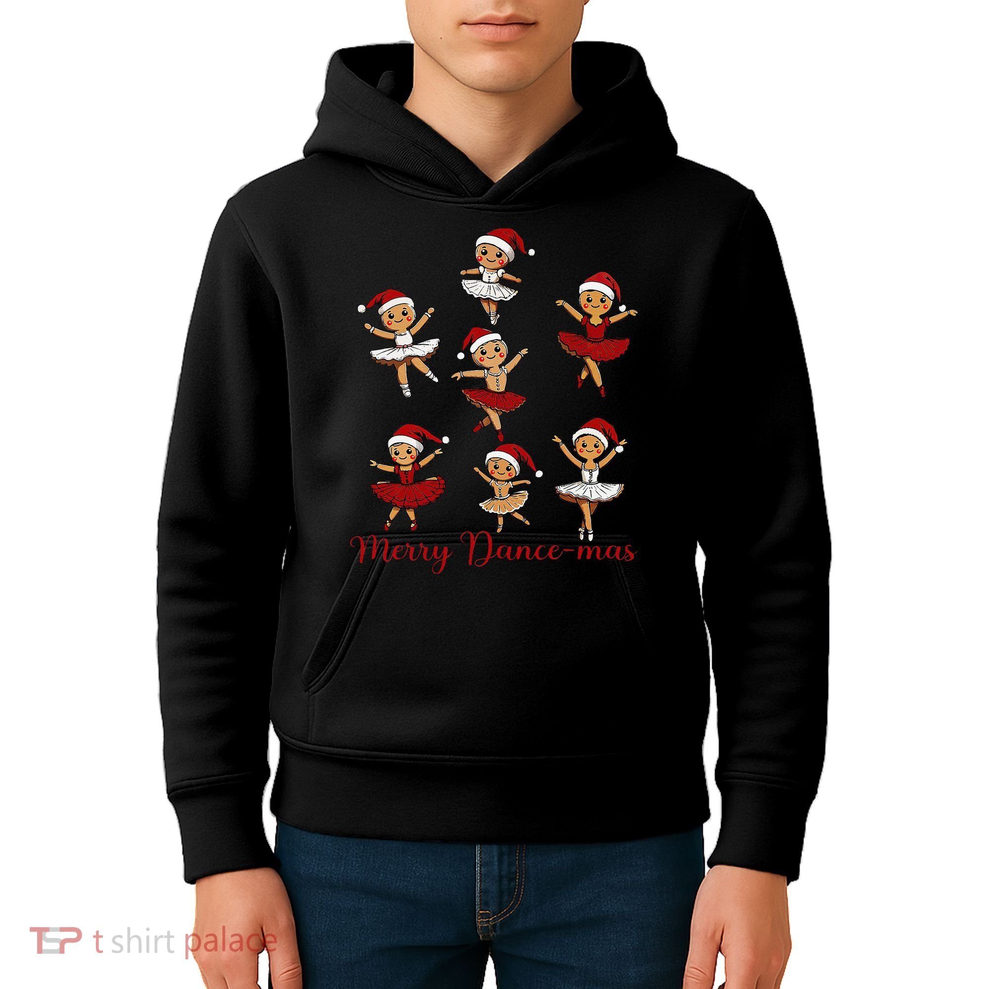 Merry Dancemas Gingerbread Dancer Ballet Christmas Kids Hoodie
