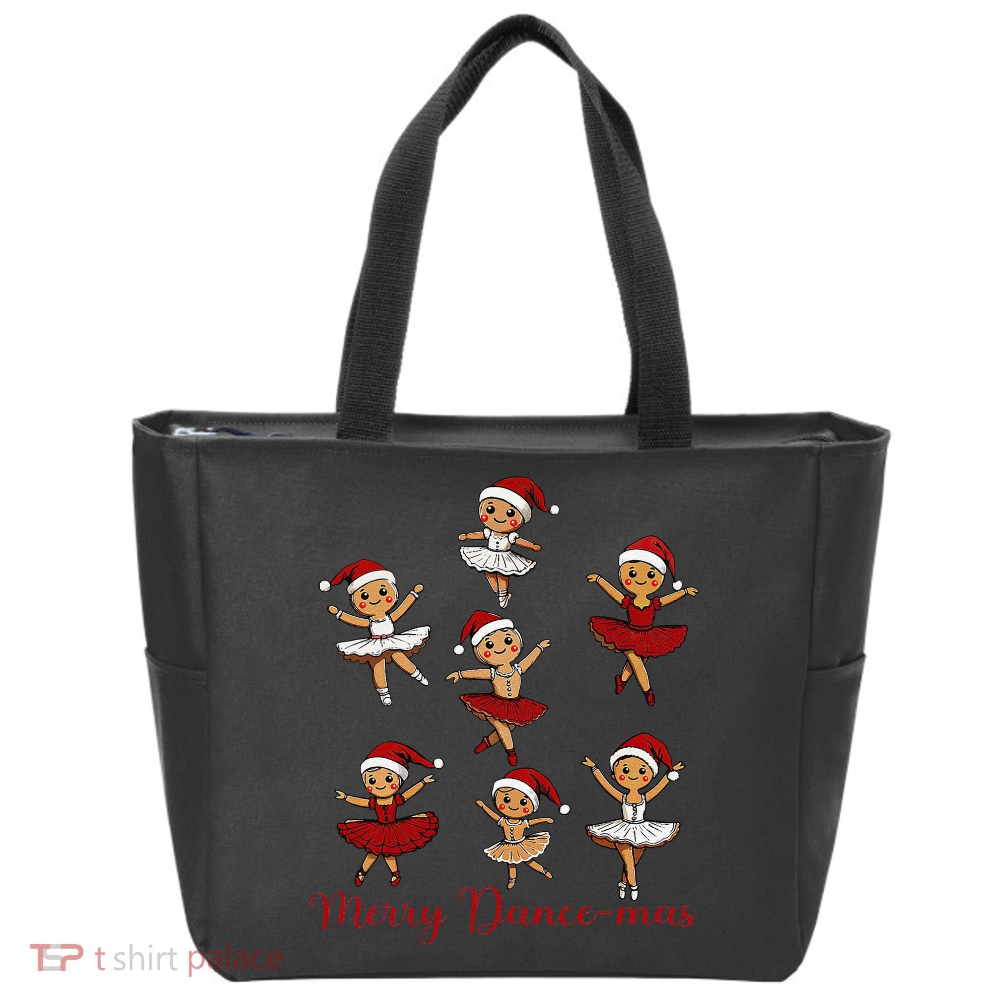 Merry Dancemas Gingerbread Dancer Ballet Christmas Tote Bag