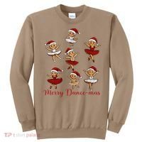Merry Dancemas Gingerbread Dancer Ballet Christmas Sweatshirt thumb 0