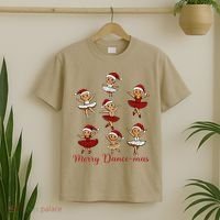 Merry Dancemas Gingerbread Dancer Ballet Christmas T-Shirt thumb 2