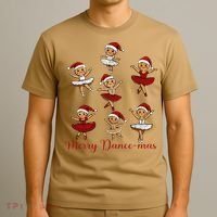 Merry Dancemas Gingerbread Dancer Ballet Christmas T-Shirt thumb 3