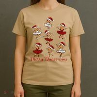 Merry Dancemas Gingerbread Dancer Ballet Christmas T-Shirt thumb 4