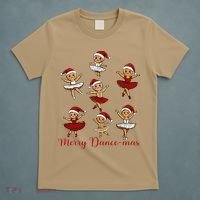 Merry Dancemas Gingerbread Dancer Ballet Christmas T-Shirt thumb 5