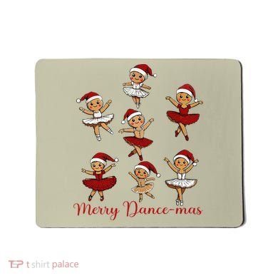 Merry Dancemas Gingerbread Dancer Ballet Christmas Mousepad