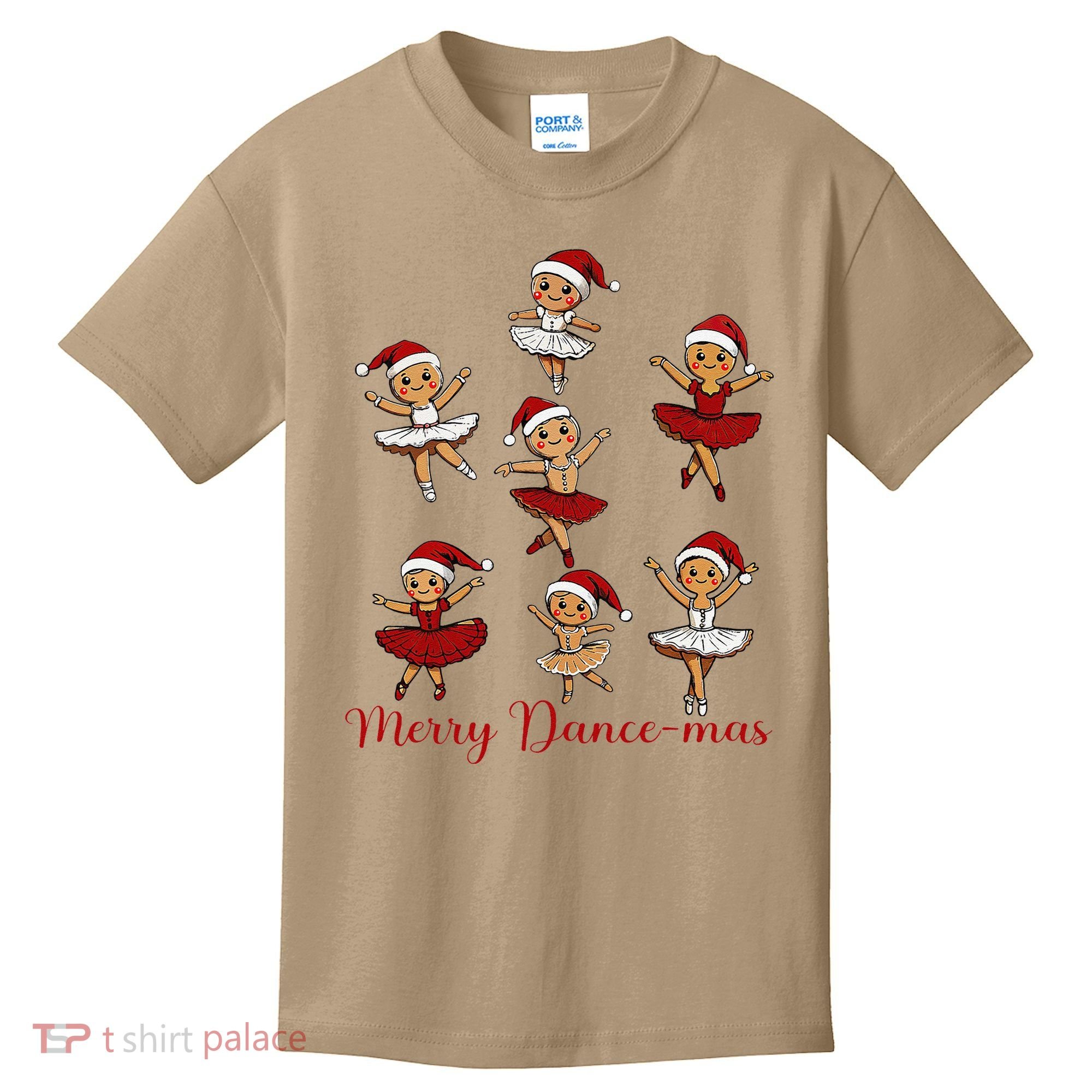 Merry Dancemas Gingerbread Dancer Ballet Christmas Kids T-Shirt