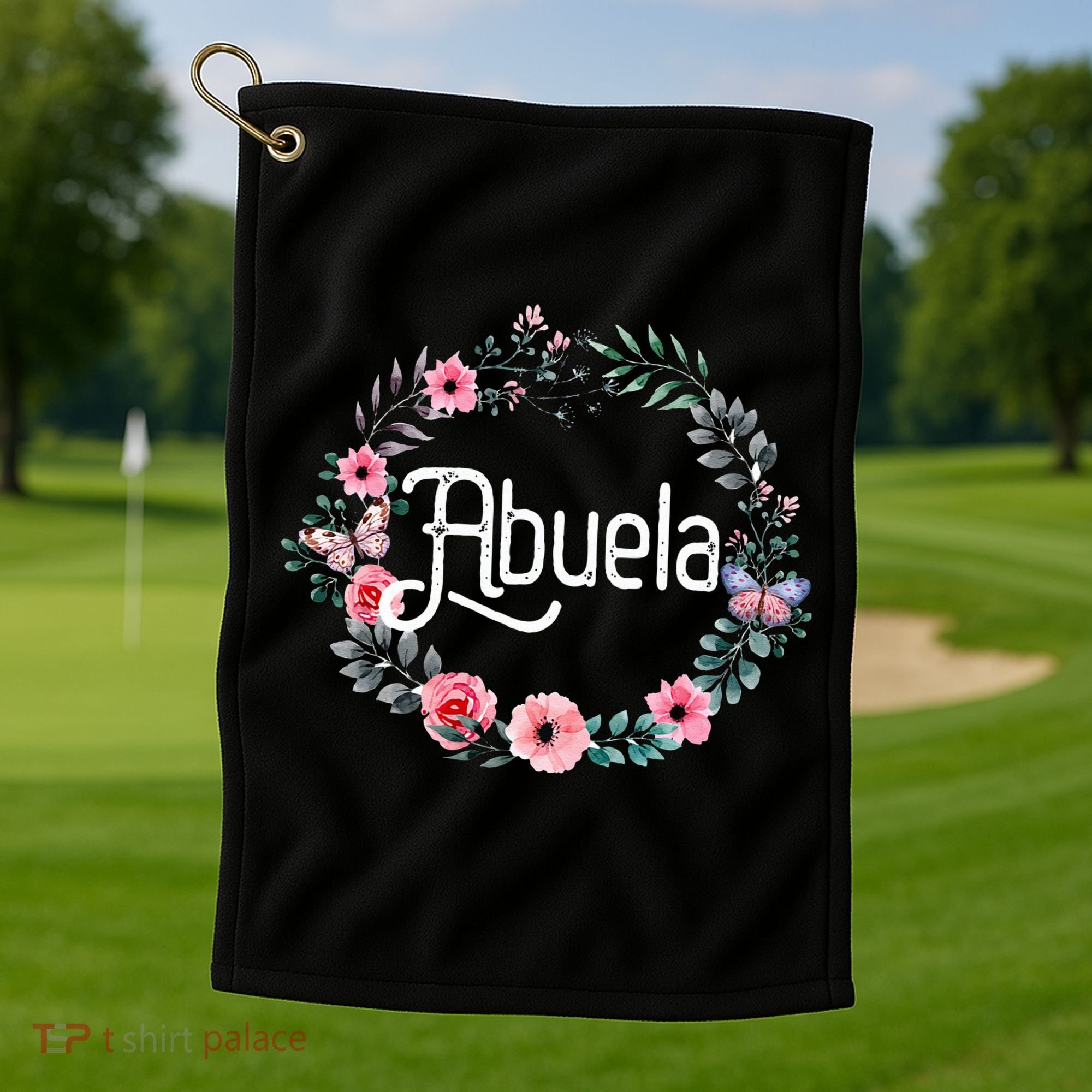 Mother's Day Gift For Spanish Grandma Floral Abuela Golf Towel