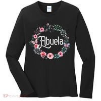 Mother's Day Gift For Spanish Grandma Floral Abuela Women's Long Sleeve Shirt thumb 0