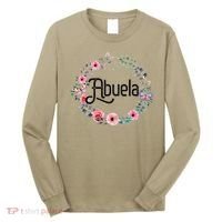 Mother's Day Gift For Spanish Grandma Floral Abuela Long Sleeve Shirt thumb 0