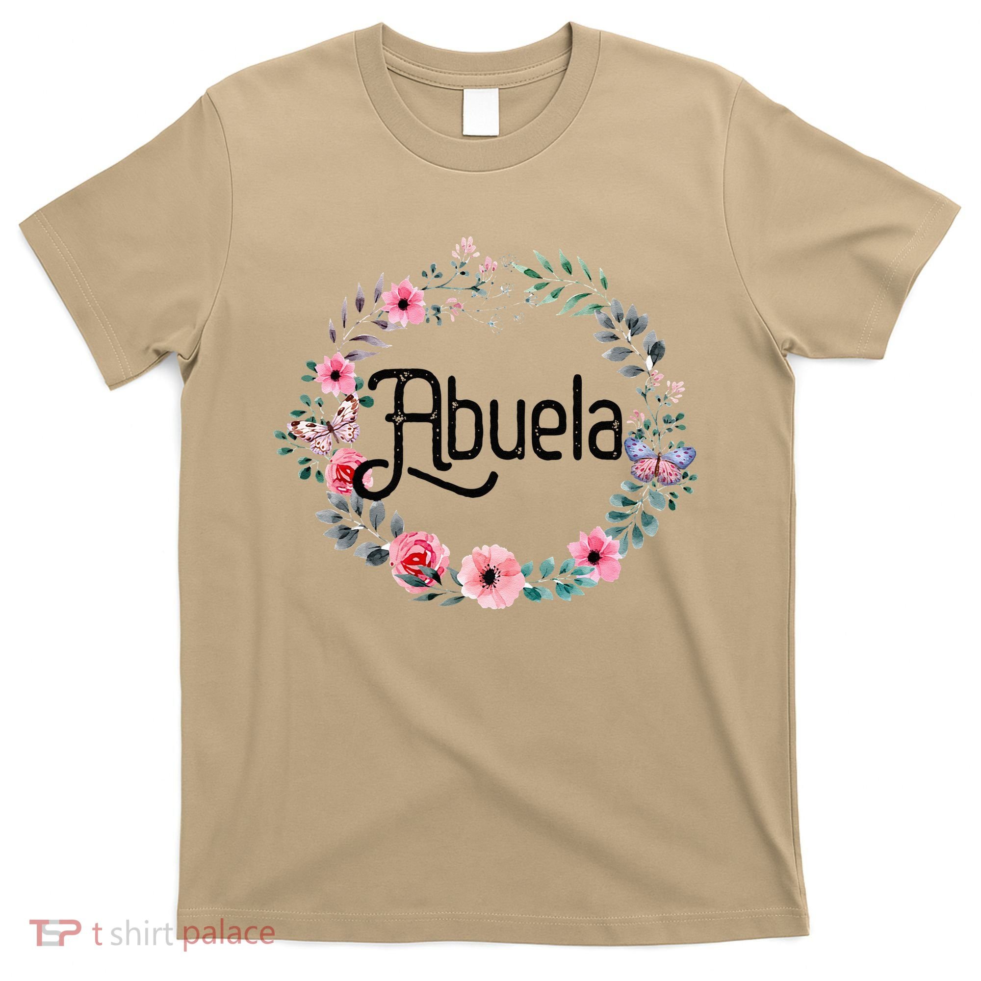 Mother's Day Gift For Spanish Grandma Floral Abuela T-Shirt