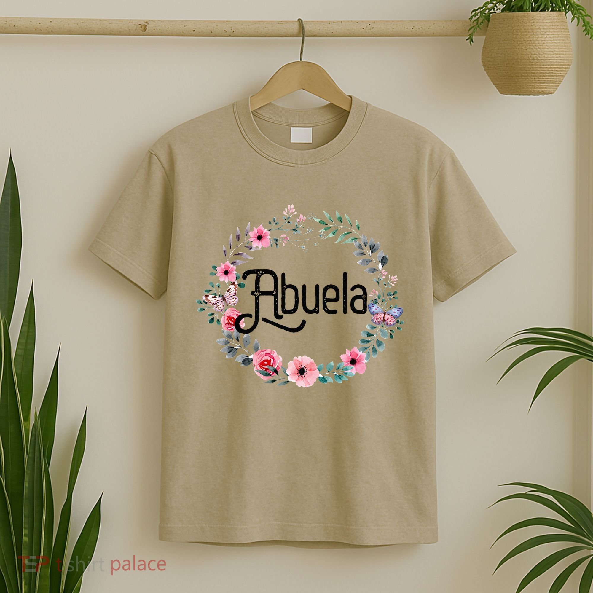 Mother's Day Gift For Spanish Grandma Floral Abuela T-Shirt