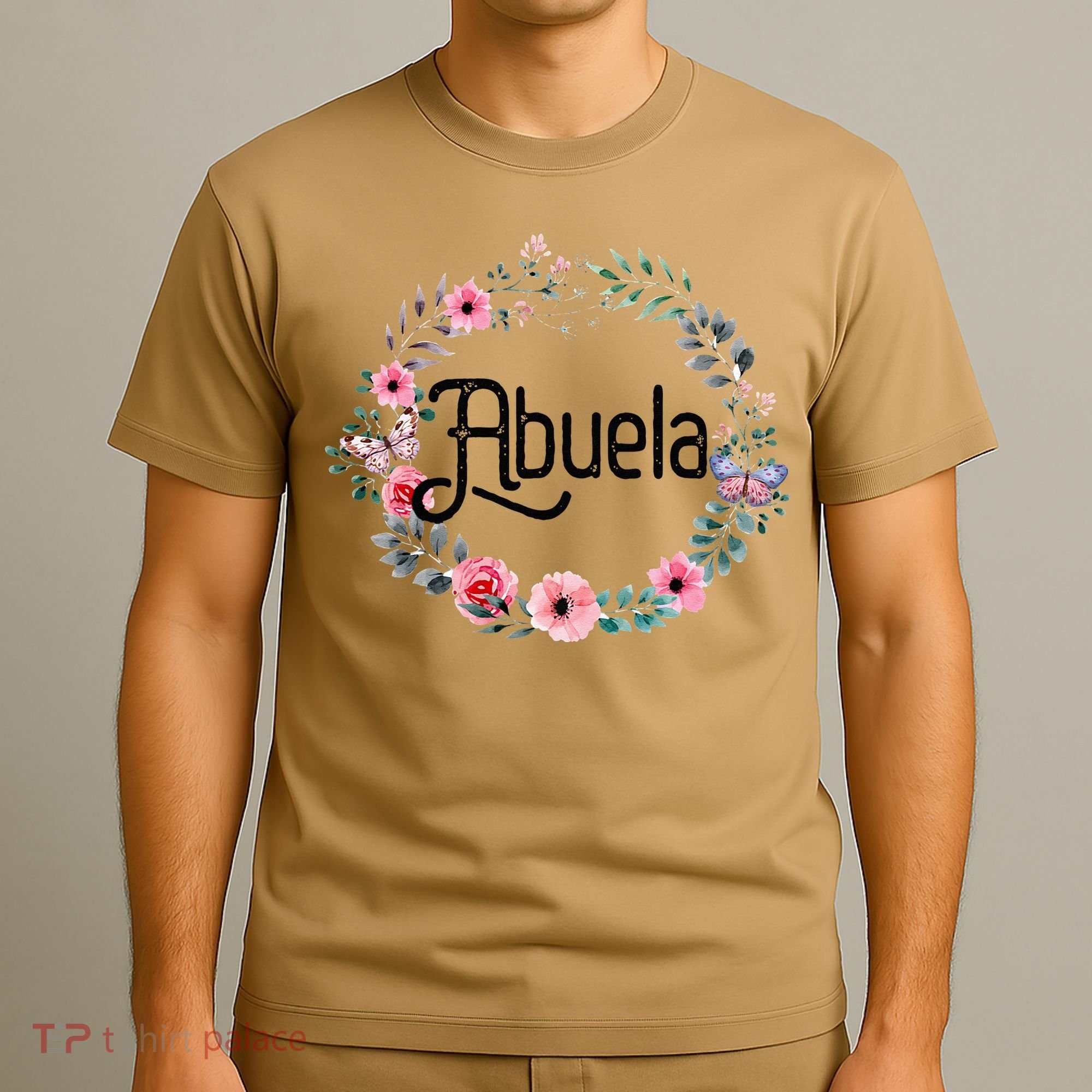 Mother's Day Gift For Spanish Grandma Floral Abuela T-Shirt