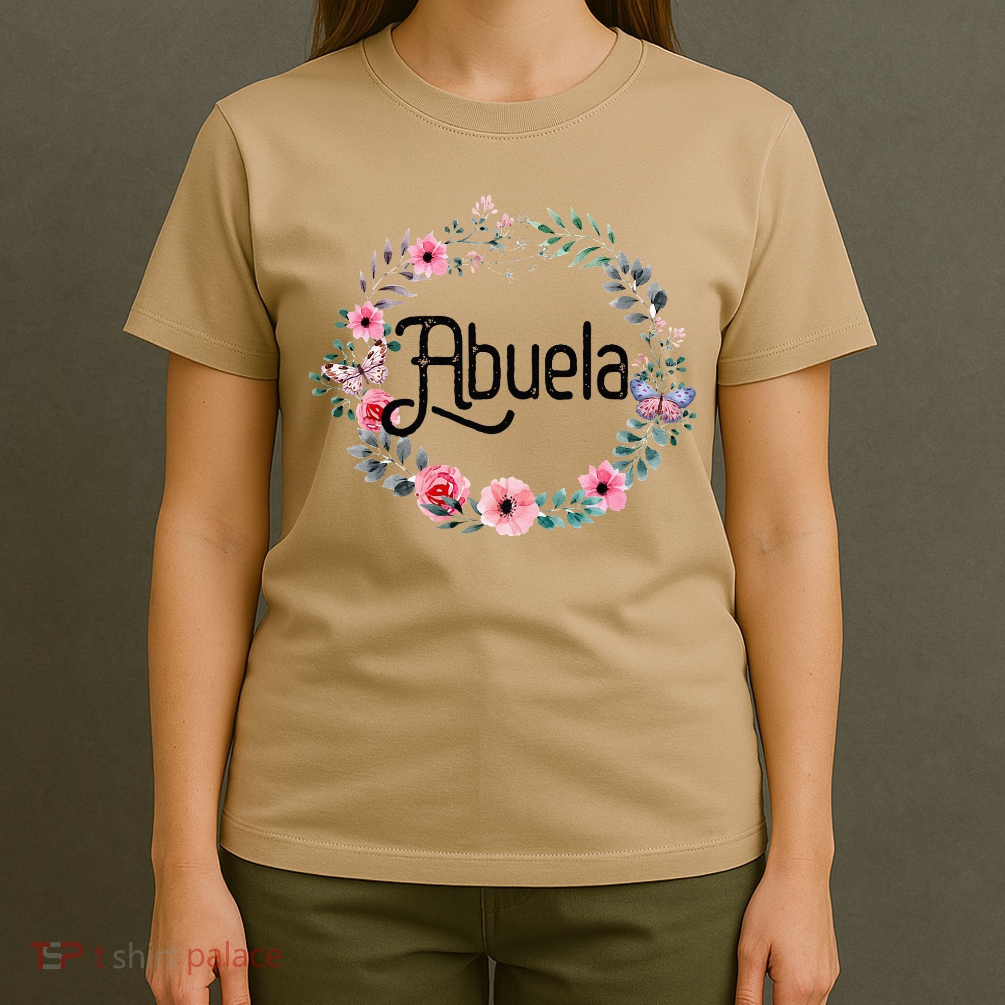 Mother's Day Gift For Spanish Grandma Floral Abuela T-Shirt
