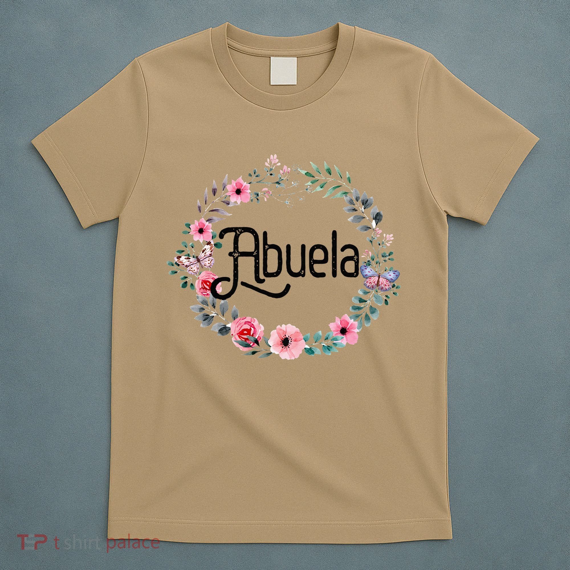 Mother's Day Gift For Spanish Grandma Floral Abuela T-Shirt