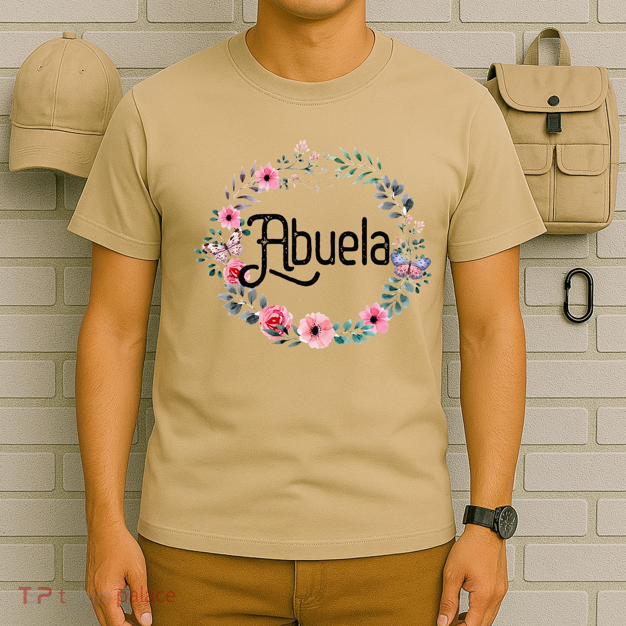 Mother's Day Gift For Spanish Grandma Floral Abuela T-Shirt