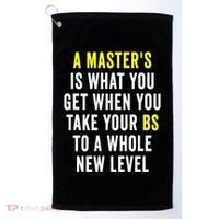 Masters Degree Graduation Golf Towel thumb 0