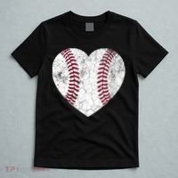 Mother's Day Gift Distressed Heart Baseball Heart Mom Mama V-Neck T-Shirt thumb 5