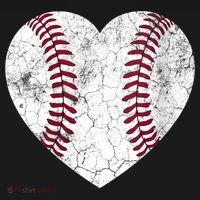  Mother's Day Gift Distressed Heart Baseball Heart Mom Mama V-Neck T-Shirt thumb 7