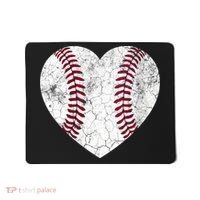  Mother's Day Gift Distressed Heart Baseball Heart Mom Mama V-Neck Mousepad thumb 0