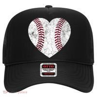  Mother's Day Gift Distressed Heart Baseball Heart Mom Mama V-Neck Hat thumb 0