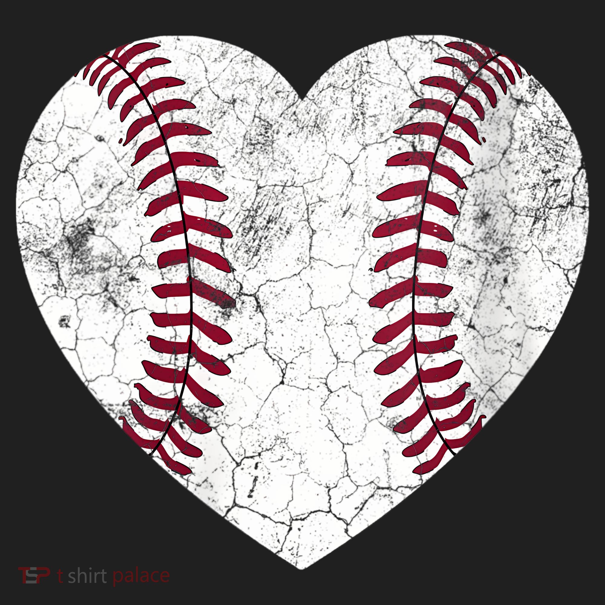  Mother's Day Gift Distressed Heart Baseball Heart Mom Mama V-Neck Hat