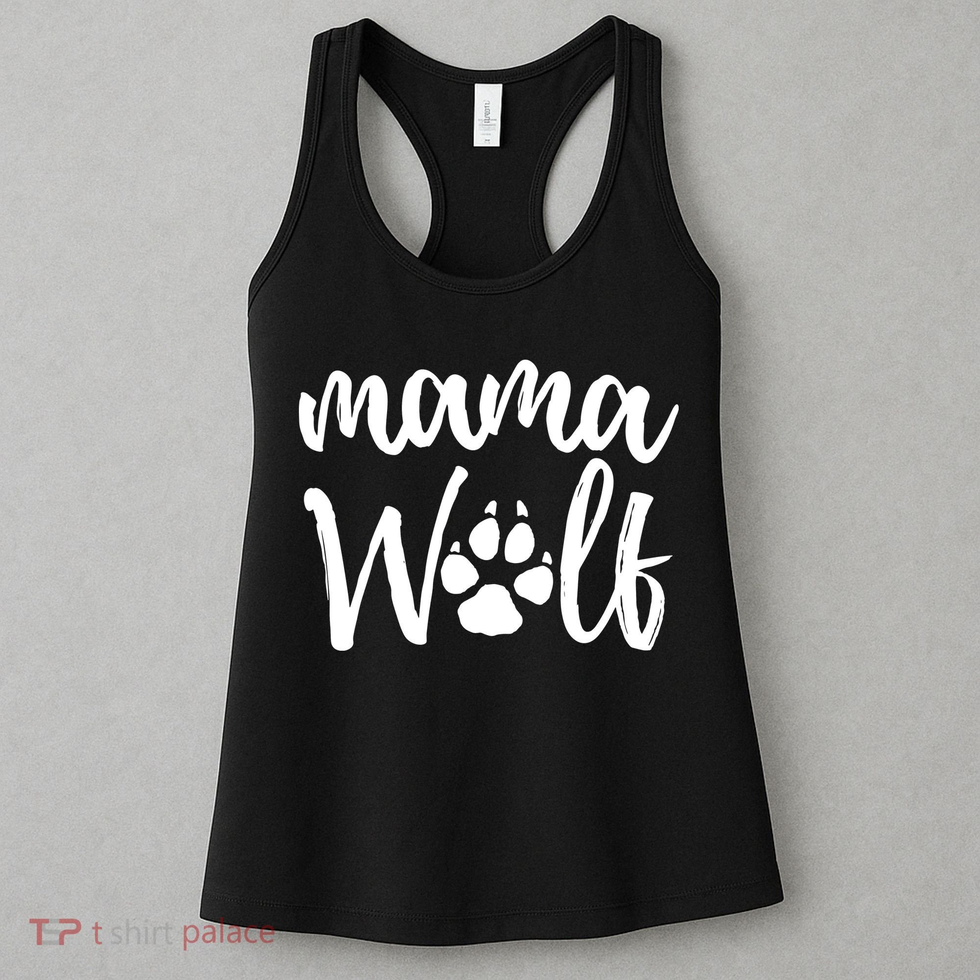 Mother's Day Gift. Mama Wolf Wolves Wild Lover Mom Mother Women Gift Women's Tank Top