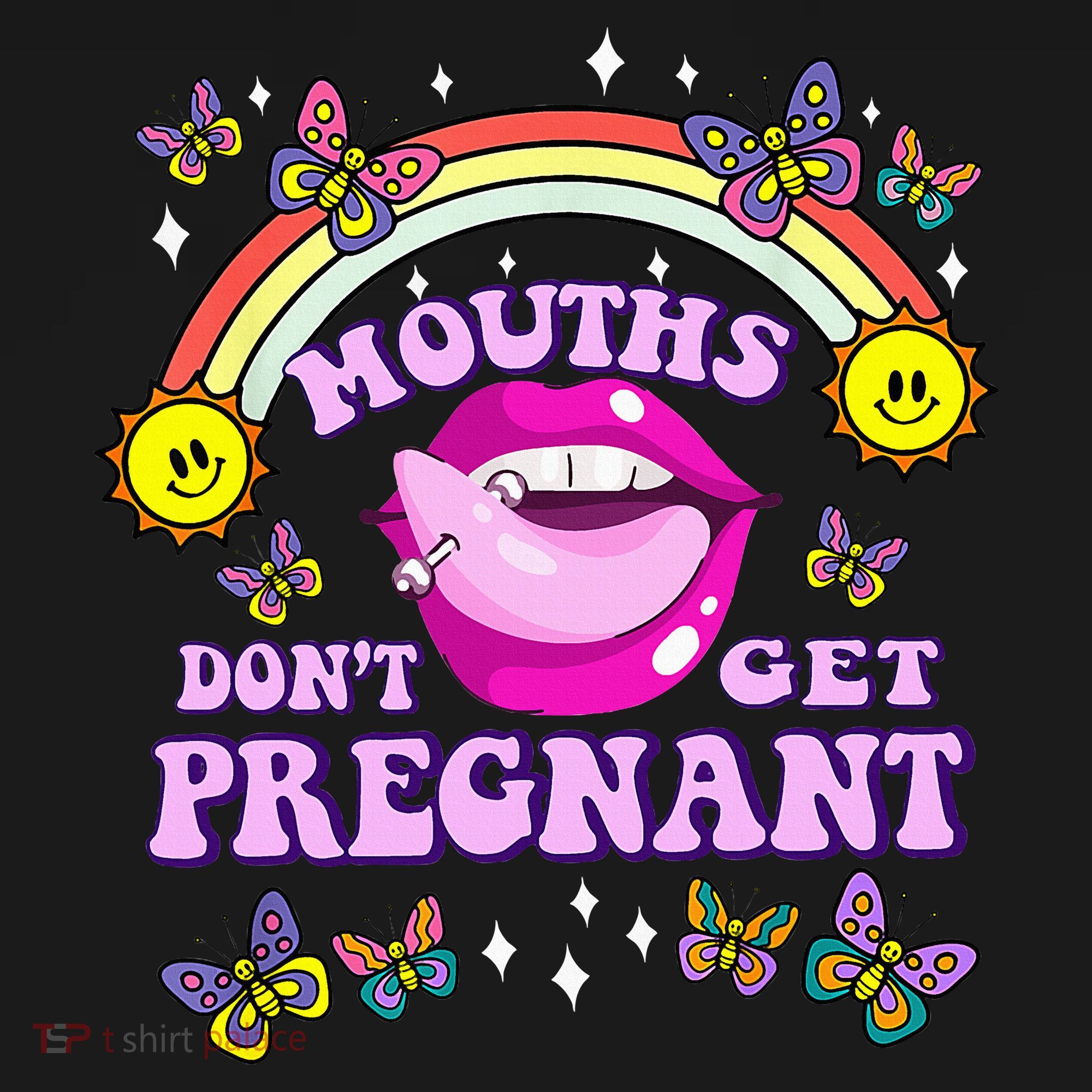 Mouths DonT Get Pregnant Embarrassing Adult Humor USA-Made Doggie Bandana