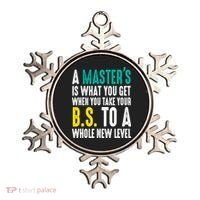 Masters Degree Graduation Funny Humor Quotes Lover Students Ornament thumb 0