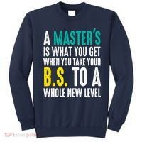 Masters Degree Graduation Funny Humor Quotes Lover Students Sweatshirt thumb 0