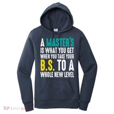 Masters Degree Graduation Funny Humor Quotes Lover Students Women's Hoodie