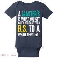 Masters Degree Graduation Funny Humor Quotes Lover Students Baby Bodysuit thumb 0