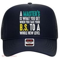 Masters Degree Graduation Funny Humor Quotes Lover Students Hat thumb 0