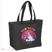 Moo Deng Hippo Baby Pygmy Hippopotamus Fun Halloween Costume Tote Bag thumb 2