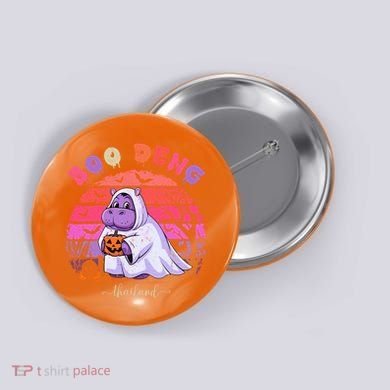 Moo Deng Hippo Baby Pygmy Hippopotamus Fun Halloween Costume Button
