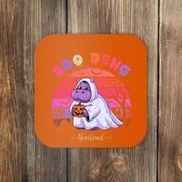 Moo Deng Hippo Baby Pygmy Hippopotamus Fun Halloween Costume Coaster thumb 0