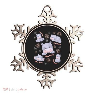 Moo Deng Hippo Pig Flower Cute Baby Pygmy Moodeng Souvenir Ornament