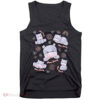 Moo Deng Hippo Pig Flower Cute Baby Pygmy Moodeng Souvenir Tank Top thumb 0