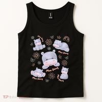 Moo Deng Hippo Pig Flower Cute Baby Pygmy Moodeng Souvenir Tank Top thumb 2