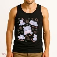 Moo Deng Hippo Pig Flower Cute Baby Pygmy Moodeng Souvenir Tank Top thumb 3