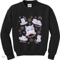 Moo Deng Hippo Pig Flower Cute Baby Pygmy Moodeng Souvenir Kids Sweatshirt thumb 0