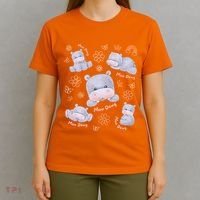 Moo Deng Hippo Pig Flower Cute Baby Pygmy Moodeng Souvenir T-Shirt thumb 4