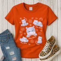 Moo Deng Hippo Pig Flower Cute Baby Pygmy Moodeng Souvenir Women's T-Shirt thumb 3
